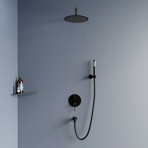 Душевая система RGW Shower Panels SP-52-1B 511408521-04 Черная матовая латунь встраиваемый