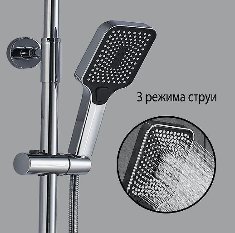Душевая система ALMAes GaLaxy SDI-1803 с термостатом Хром латунь на стену