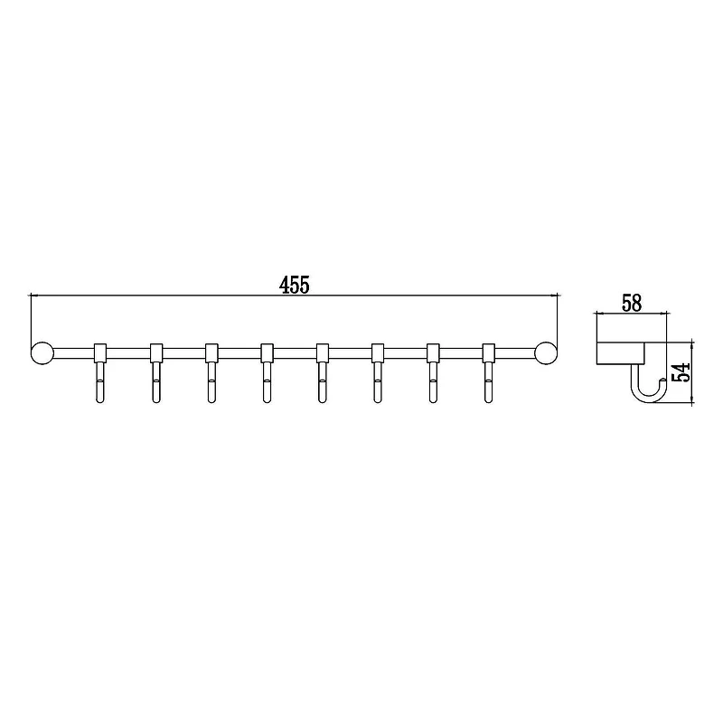 Вешалка для полотенец Savol S-006208 цвет Хром