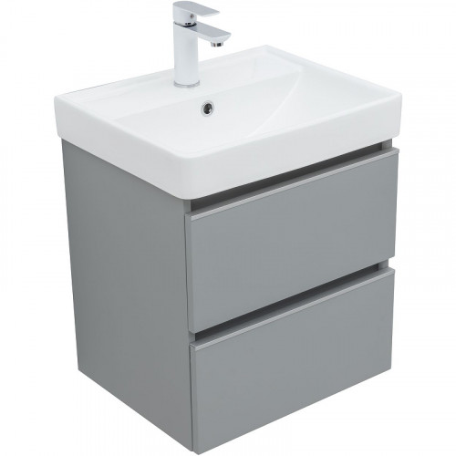 Тумба под раковину Aquanet Вега 50 329600 подвесная Мисти грин МДФ / ЛДСП