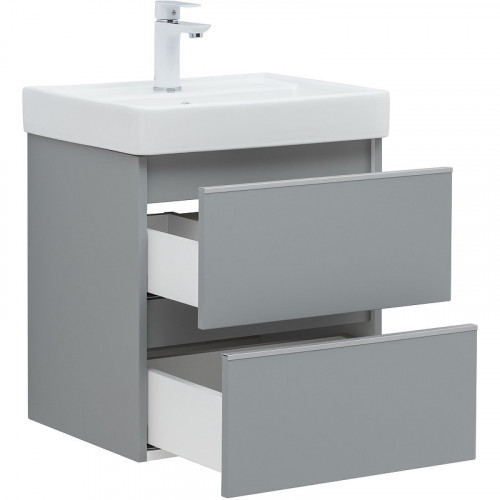 Тумба под раковину Aquanet Вега 50 329600 подвесная Мисти грин МДФ / ЛДСП