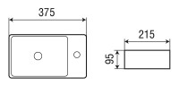Раковина WeltWasser Aisbach 5111 R 37 10000004592 Белый глянец фаянс подвесная