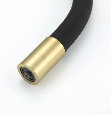 Смеситель для кухни Gappo G4398-33 Золотой сатин Черный латунь