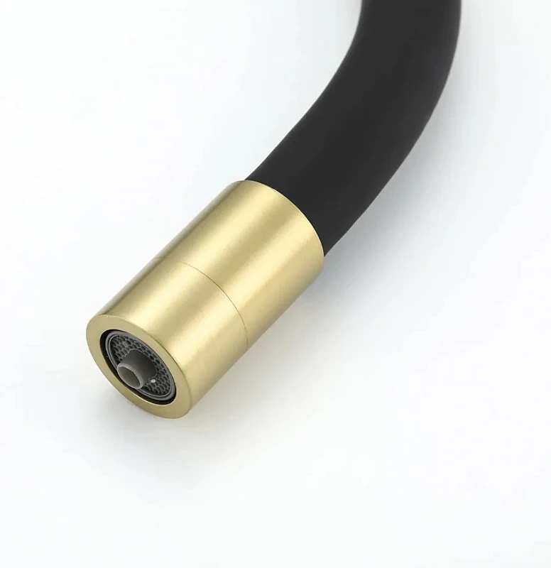 Смеситель для кухни Gappo G4398-33 Золотой сатин Черный латунь