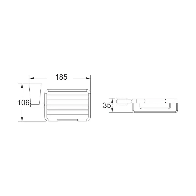 Мыльница Shevanik SG57T SG5704T цвет Оружейная сталь