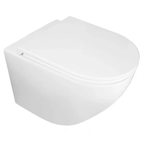 Унитаз Azario Pro PRO-0001 UQ3 подвесной цвет Белый с сиденьем Микролифт