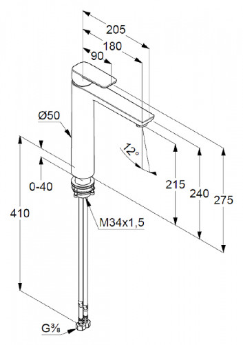 Смеситель для раковины Kludi Pure Style 402960575 Хром латунь