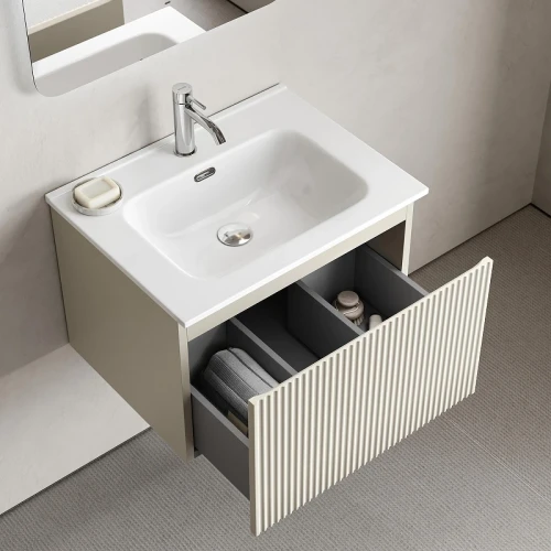 Тумба под раковину Sancos Snob R 1.0 60 SNR1.060CE подвесная цвет Beige Soft