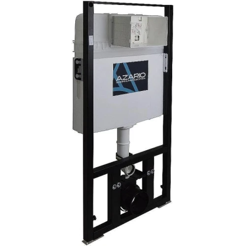 Комплект унитаза с инсталляцией Azario Geno AZ-8010-1000+AZ-8200-0045+AZ-2196D с сиденьем Микролифт и Белой Хром клавишей смыва