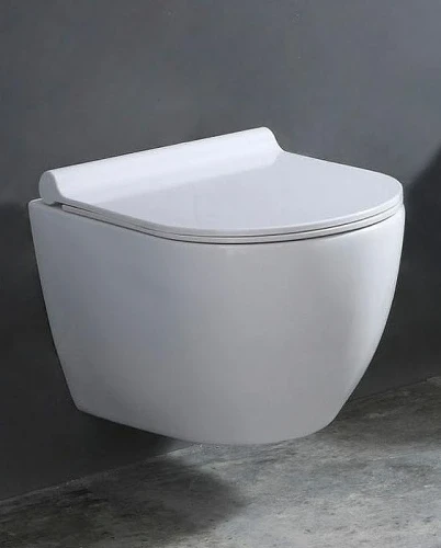 Комплект унитаза с инсталляцией Azario Geno AZ-8010-1000+AZ-8200-0045+AZ-2196D с сиденьем Микролифт и Белой Хром клавишей смыва