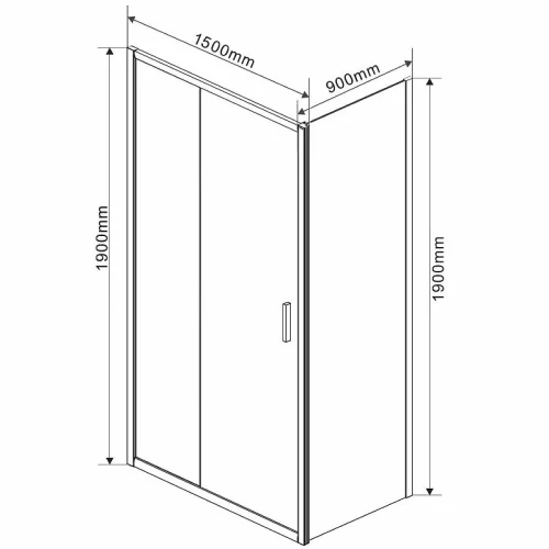 Душевой уголок Vincea Garda 150x90 VSR-1G9015CLGM профиль Вороненая сталь стекло прозрачное