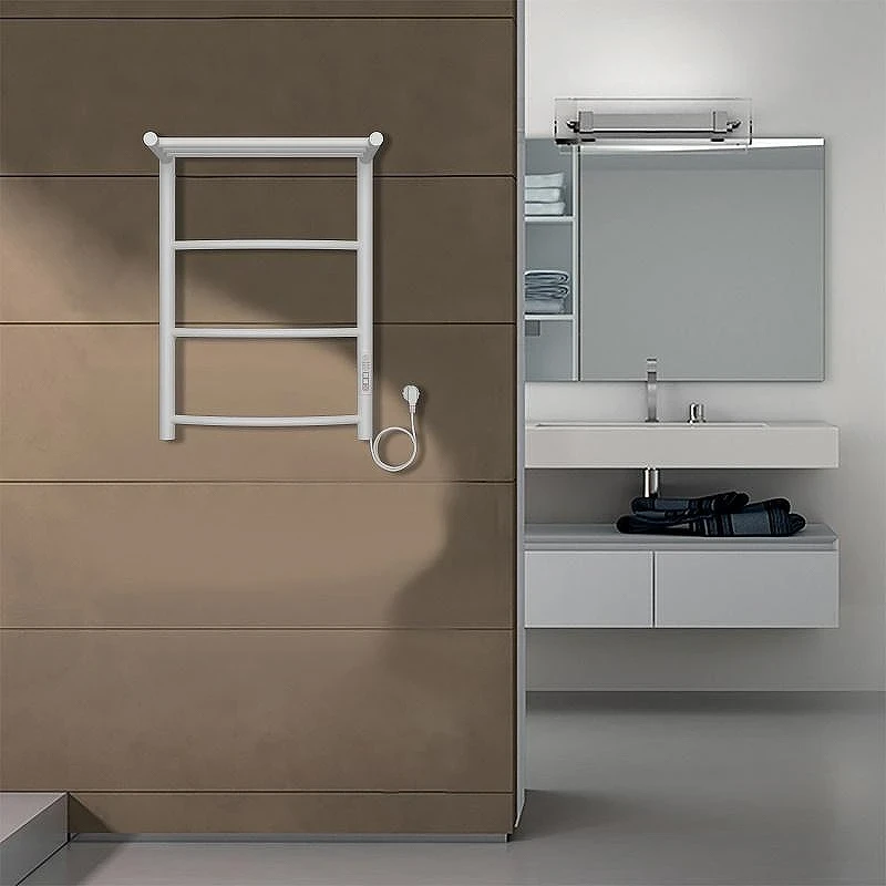 Электрический полотенцесушитель Azario Verona 400x600 П6 AZ04846PW с полкой, диммер справа Белый
