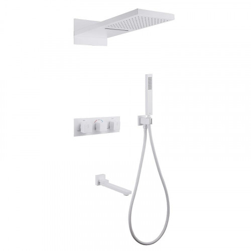 Душевая система Abber Daheim AF8253W c термостатом цвет Белый матовый
