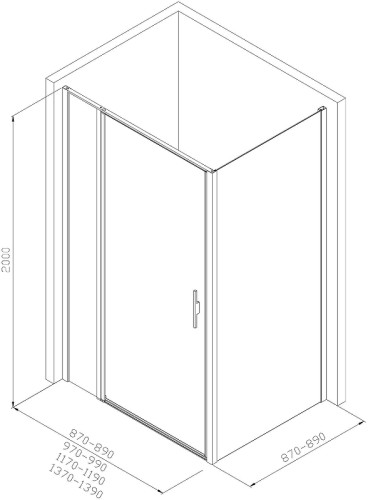 Душевой уголок Allen Brau Priority 90x90 3.31026.BA+3.31044.BA цвет профиля Серебро браш стекло прозрачное