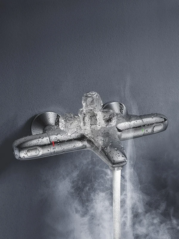Смеситель для ванны Grohe Grohtherm 1000 New 34816003 с термостатом Хром латунь на стену