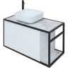 Тумба под раковину Aquanet Nova Lite Loft 90L 261652 подвесная Белый глянец МДФ / ЛДСП