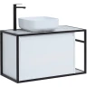 Тумба под раковину Aquanet Nova Lite Loft 90L 261652 подвесная Белый глянец МДФ / ЛДСП