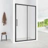 Душевая дверь Loranto 130 CS-AB03B-130 профиль Черный матовый стекло прозрачное
