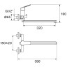 Смеситель для ванны Santek Венга WH5A12003C001 универсальный Хром латунь на стену