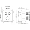 Смеситель для душа WasserKRAFT Dinkel 5848 Thermo с термостатом Хром латунь встраиваемый