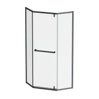 Душевой уголок AM.PM Gem 90x90 W90G-405-9090-BT профиль Черный матовый стекло прозрачное