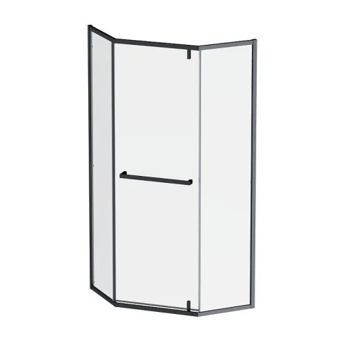 Душевой уголок AM.PM Gem 90x90 W90G-405-9090-BT профиль Черный матовый стекло прозрачное