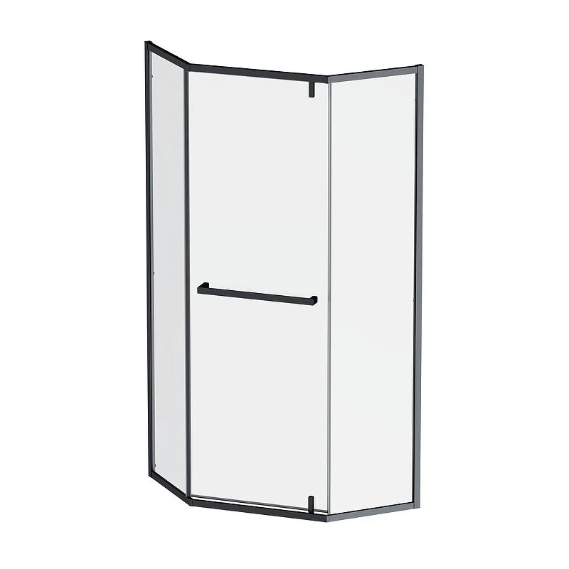 Душевой уголок AM.PM Gem 90x90 W90G-405-9090-BT профиль Черный матовый стекло прозрачное