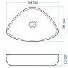 Раковина-чаша Maretti Elio 59 EL13NS56-844 Белая фарфор накладная