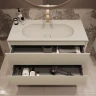 Тумба под раковину Vincea Велле (Welle) 100 VMC-2WL100MBG подвесная цвет M.Beige Soft-touch