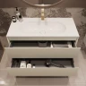 Тумба под раковину Vincea Велле (Welle) 100 VMC-2WL100MBG подвесная цвет M.Beige Soft-touch