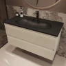 Тумба под раковину Vincea Велле (Welle) 100 VMC-2WL100MBG подвесная цвет M.Beige Soft-touch