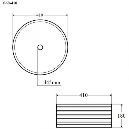 Раковина-чаша Bond Circle 41 S60-410 Белый глянец фарфор накладная
