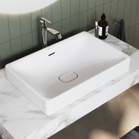 Раковина Vitra Metropole 60 7535B003-0673 Белая фарфор встраиваемая, полувстраиваемая
