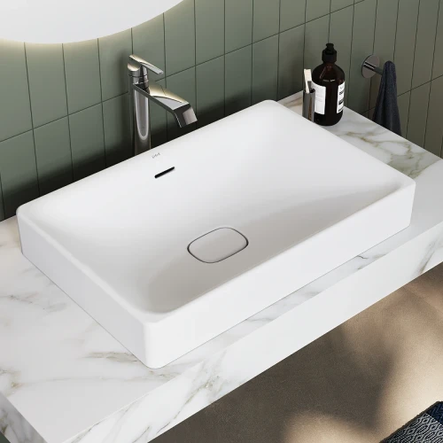 Раковина Vitra Metropole 60 7535B003-0673 Белая фарфор встраиваемая, полувстраиваемая