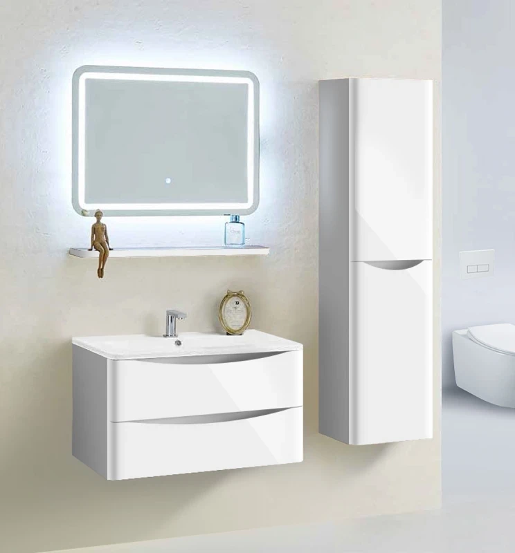 Тумба под раковину Vincea Roberta VMC-1R800LW подвесная L.White МДФ / ЛДСП
