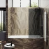 Шторка на ванну Maybah Glass MGV-78-5ш 400x1400 в широком профиле Хром матовый стекло графитовое