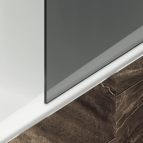 Шторка на ванну Maybah Glass MGV-78-5ш 400x1400 в широком профиле Хром матовый стекло графитовое