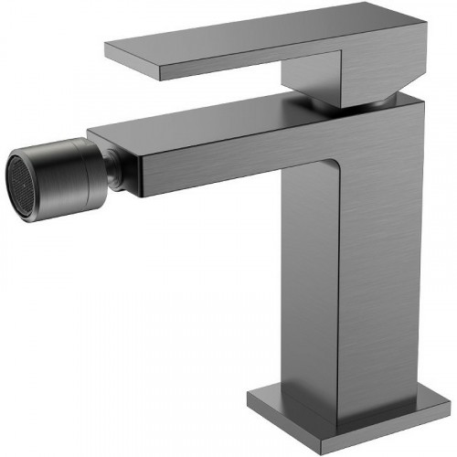 Смеситель для биде Boheme Qubic 476-GM Оружейная сталь матовая латунь