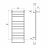 Электрический полотенцесушитель Point Аврора PN10150PE П9 500x1000 с полкой левый/правый Хром