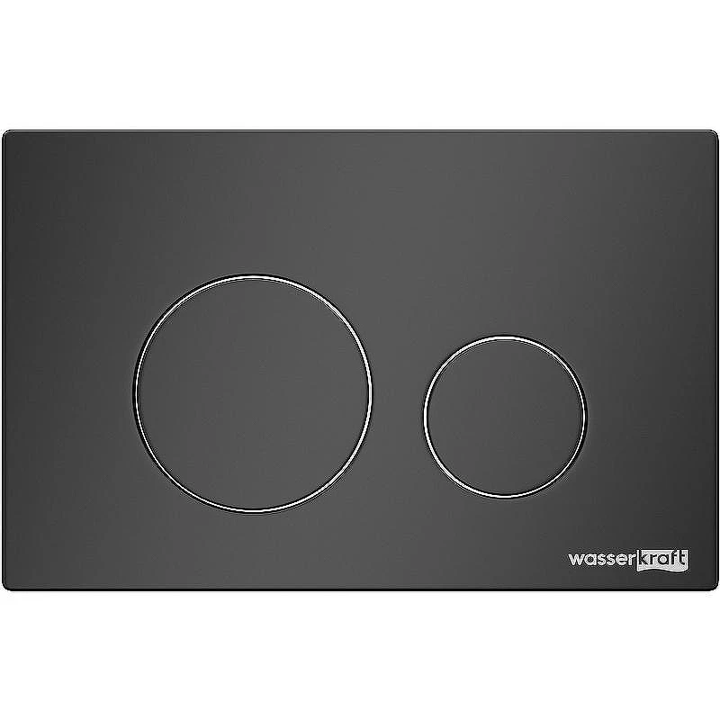 Инсталляция WasserKRAFT Abens 20TLT.010.ME.WH.MB02 для унитаза Белое стекло с Черной матовой клавишей смыва