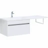 Тумба с раковиной Aquanet Токио 130 L 239217 подвесная Белая МДФ / ЛДСП