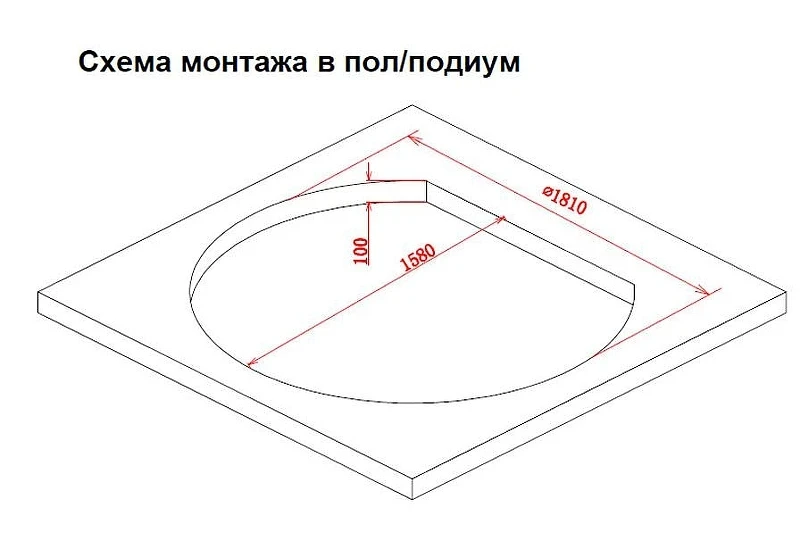 Акриловая ванна Gemy Gemy 185x162 G9053 K С гидромассажем
