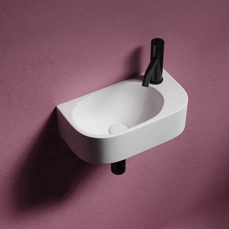 Раковина Ceramicanova Element 41 L CN6066L Белая фарфор подвесная