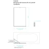 Шторка на ванну Maybah Glass MGV-249-1у 300x1400 в узком профиле Белый стекло бронзовое матовое