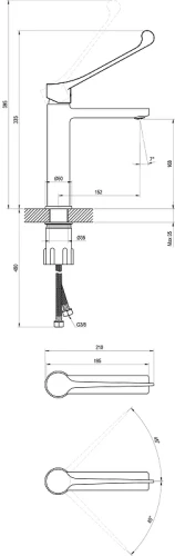 Смеситель для раковины Ravak Safe SF 014.00CR X070620 цвет Хром