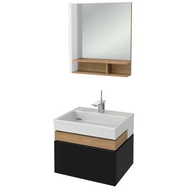 Зеркало Jacob Delafon Terrace 60 L EB1180G-NF с подсветкой с полкой МДФ / ЛДСП, стекло