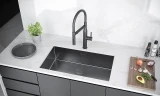 Кухонная мойка KUCHENSTERN KRAFT 80 74x44 504GM50 цвет Вороненая сталь