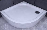 Душевой поддон из искусственного камня Aquatek 90x90 радиальный с ножками Белый