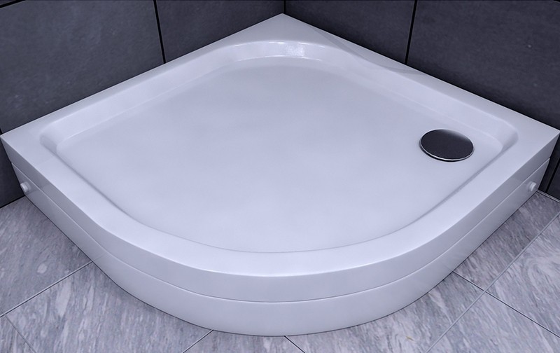 Душевой поддон из искусственного камня Aquatek 90x90 радиальный с ножками Белый