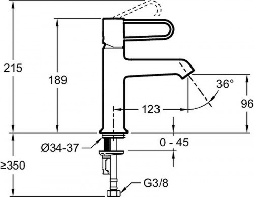 Смеситель для раковины Jacob Delafon Odeon Rive Gauche E21029-BL-BL